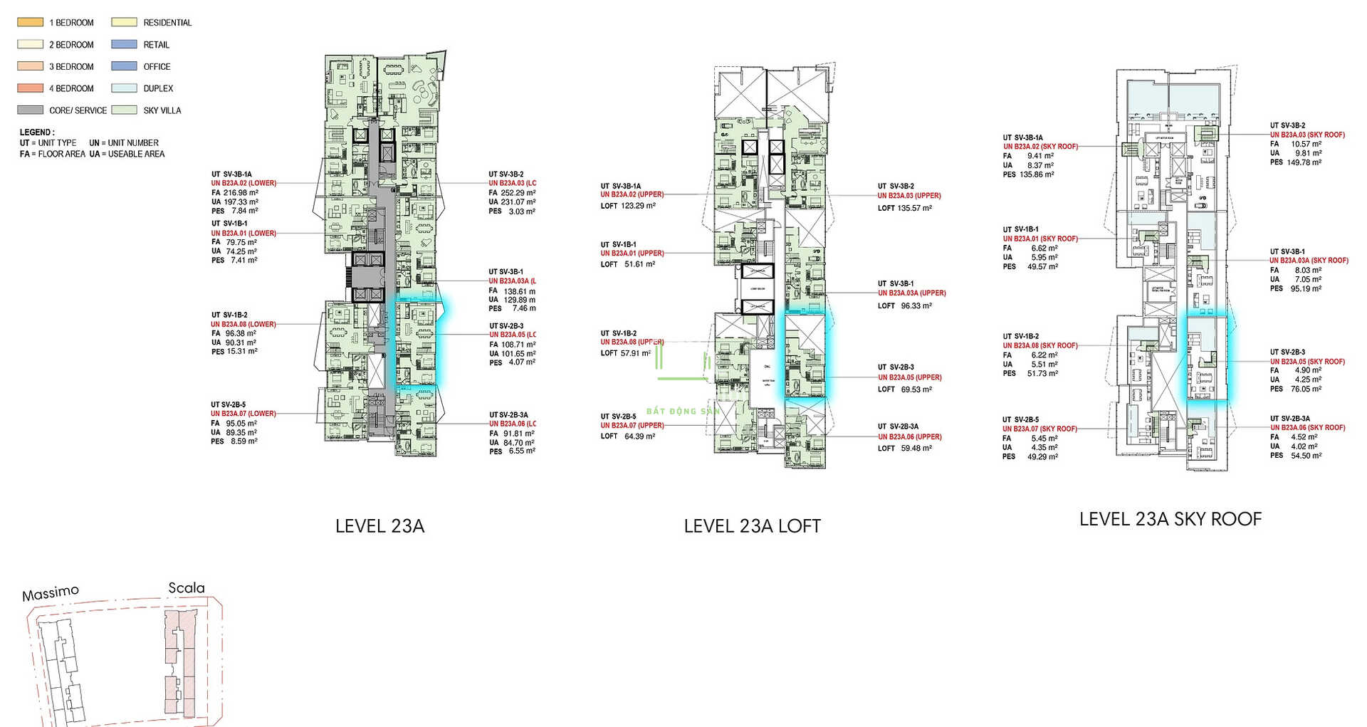 Mặt Bằng Tầng 23a Và Tầng Loft + Roof Nhà Môi Giới Bất Động Sản