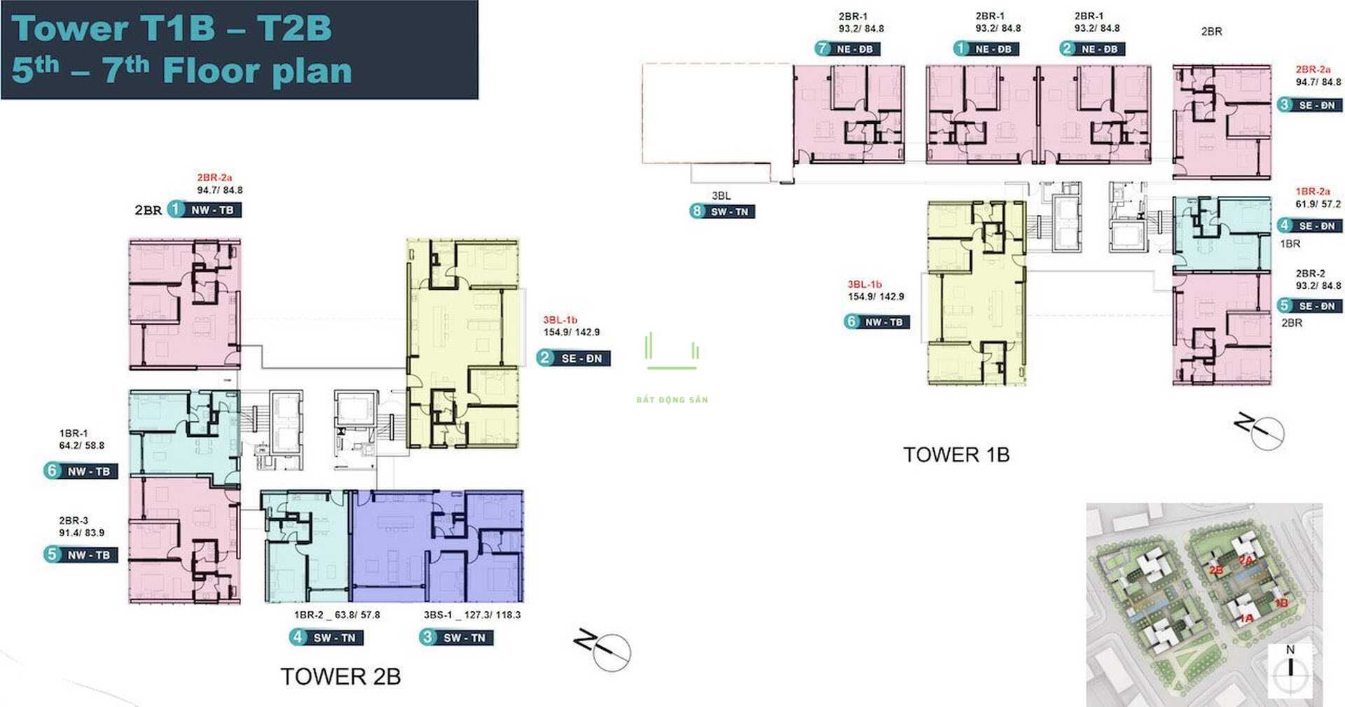 Mặt Bằng Linden Residences T1b-t2b Tầng 5-7 Nhà Môi Giới Bất Động Sản