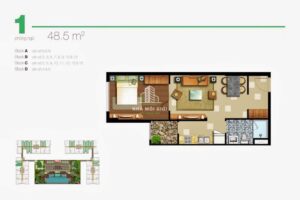 BÁN CĂN HỘ 1PN 48,5M2 LEXINGTON RESIDENCE QUẬN 2 HƯỚNG ĐÔNG NAM - TỶ SUẤT CHO THUÊ LỜI HƠN 5%/NĂM